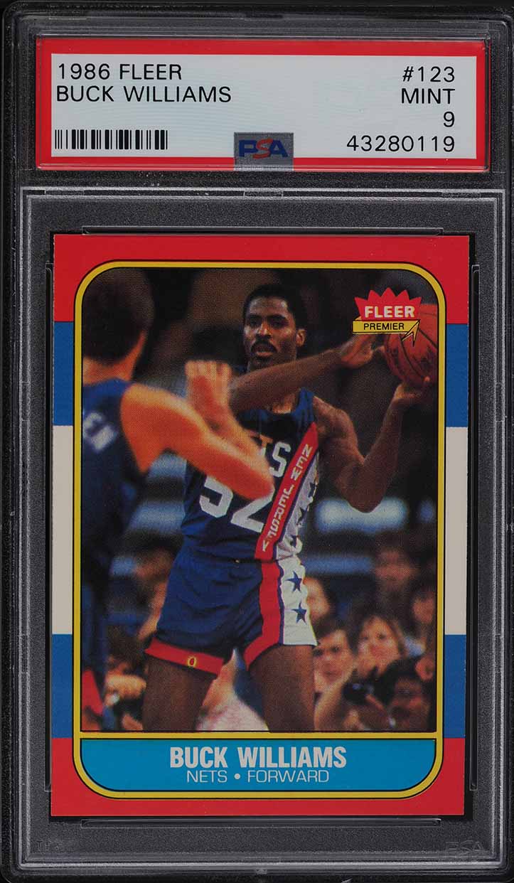 1986 Fleer Basketball Buck Williams #123 PSA 9 MINT