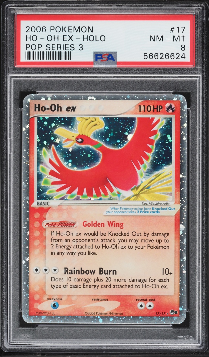 2006 Pokemon Pop Series 3 Holo Ho-Oh Ex #17 PSA 8 NM-MT