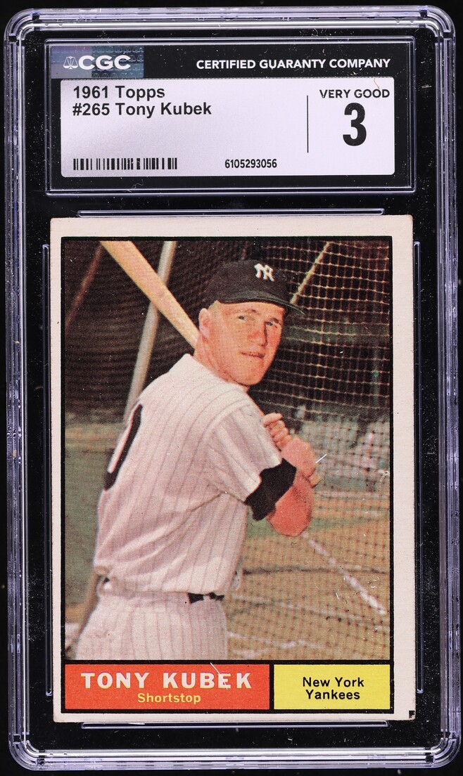 1961 Topps Tony Kubek #265 CGC 3 VG
