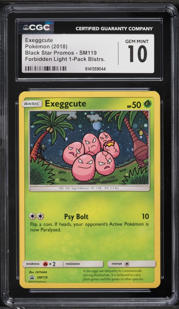 2018 Pokemon Black Star Promo Forbidden Light 1-Pack Blasters Exeggcute #SM119 CGC 10 GEM MINT