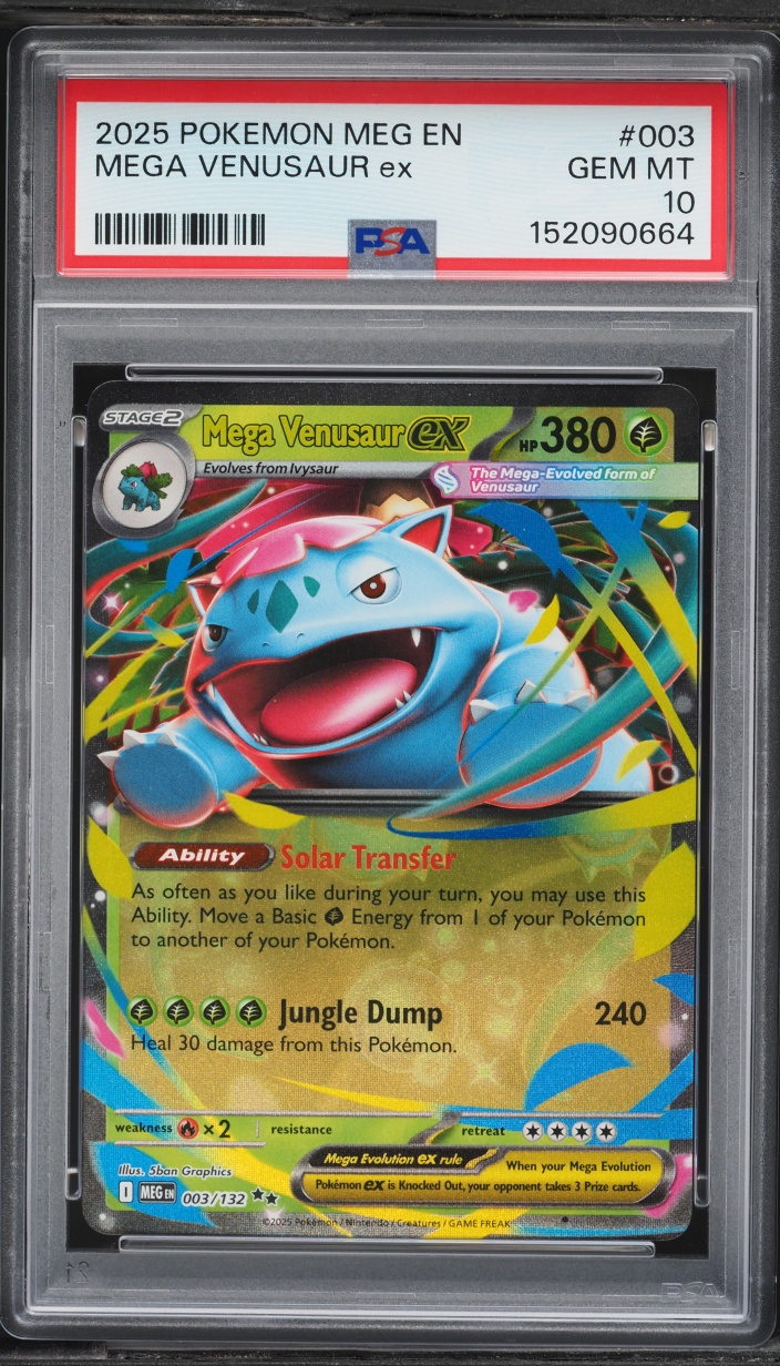 2025 Pokemon Mega Evolution Mega Venusaur EX #3 PSA 10 GEM MINT