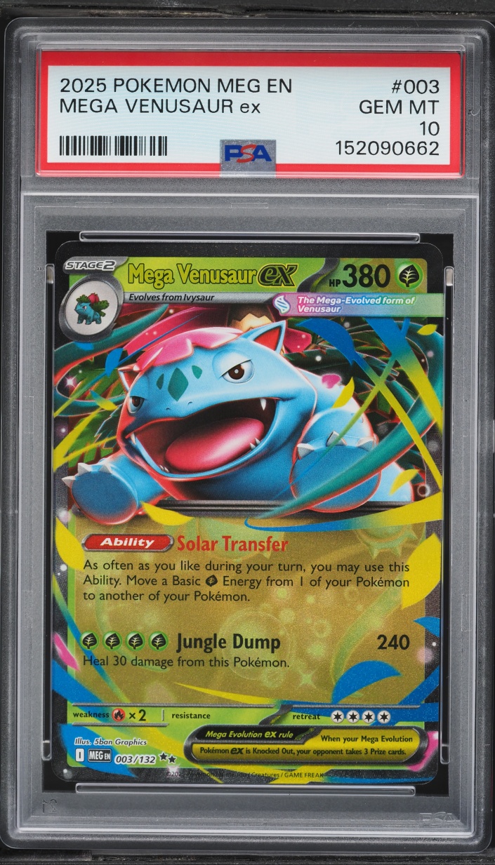 2025 Pokemon Mega Evolution Mega Venusaur EX #3 PSA 10 GEM MINT