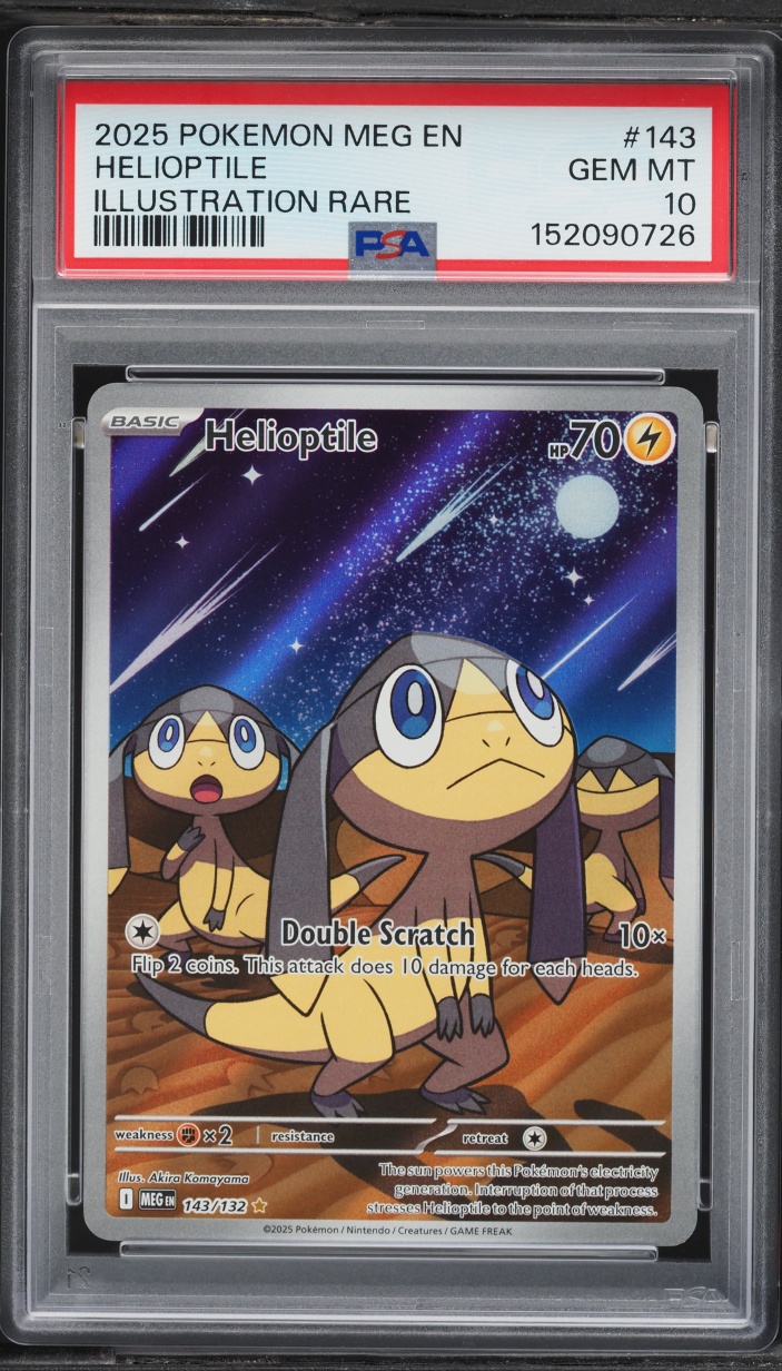 2025 Pokemon Mega Evolution IR Helioptile #143 PSA 10 GEM MINT