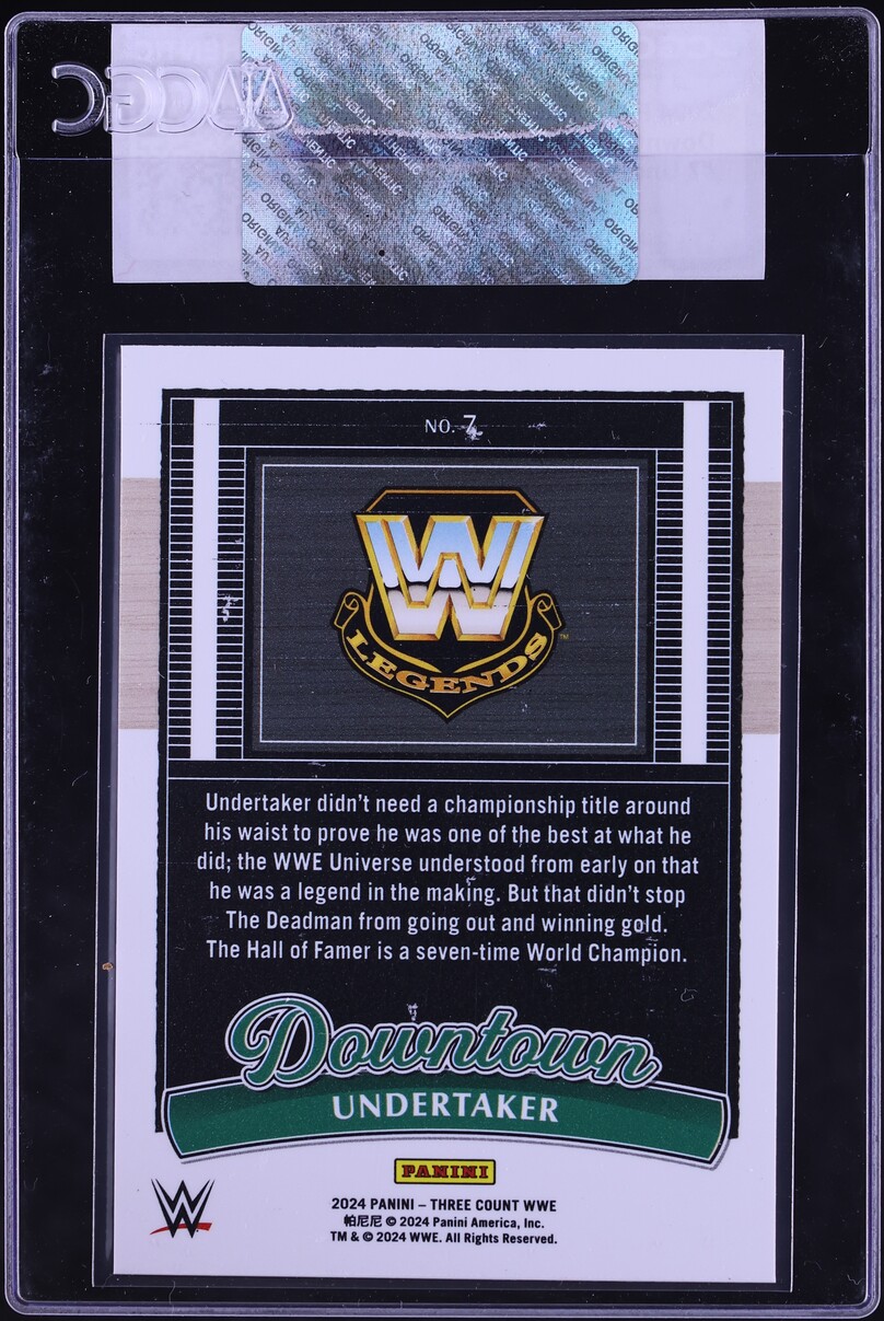 2024 Panini Three Count WWE Downtown Undertaker #7 CGC AUTH