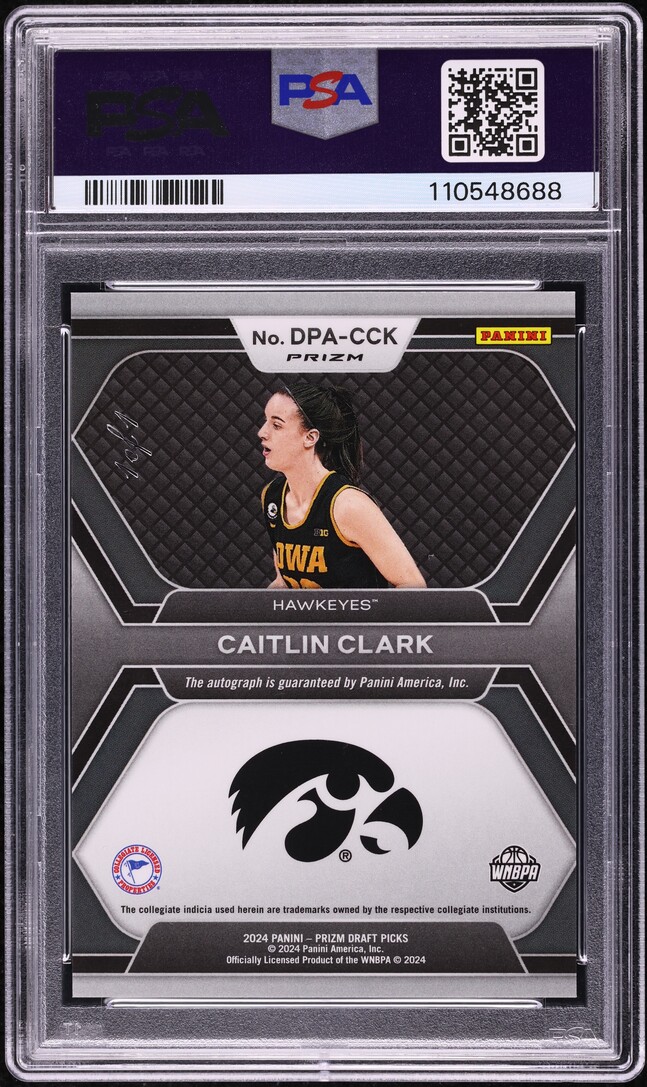 2024 Panini Prizm Draft Picks Black Caitlin Clark ROOKIE AUTO 1/1 PSA 10 GEM