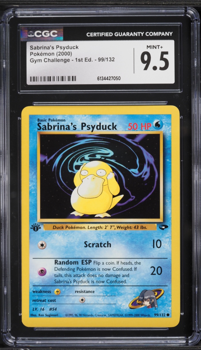2000 Pokemon Gym Challenge 1st Edition Sabrina's Psyduck #99 CGC 9.5 MINT+