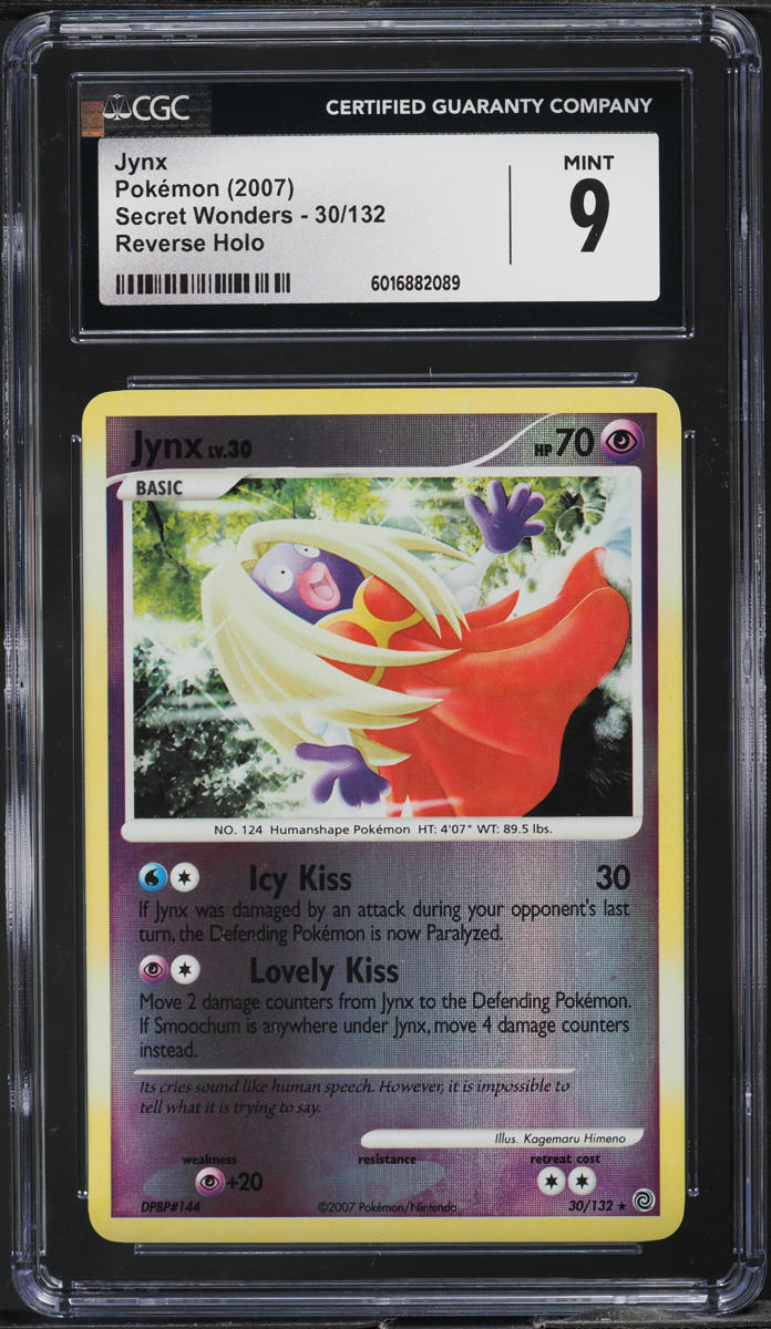 2007 Pokemon Diamond & Pearl Secret Wonders Reverse Holo Jynx #30 CGC 9 MINT