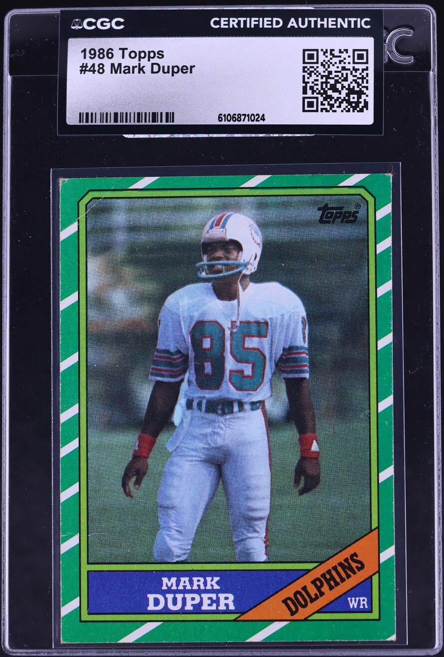 1986 Topps Football Mark Duper #48 CGC AUTH
