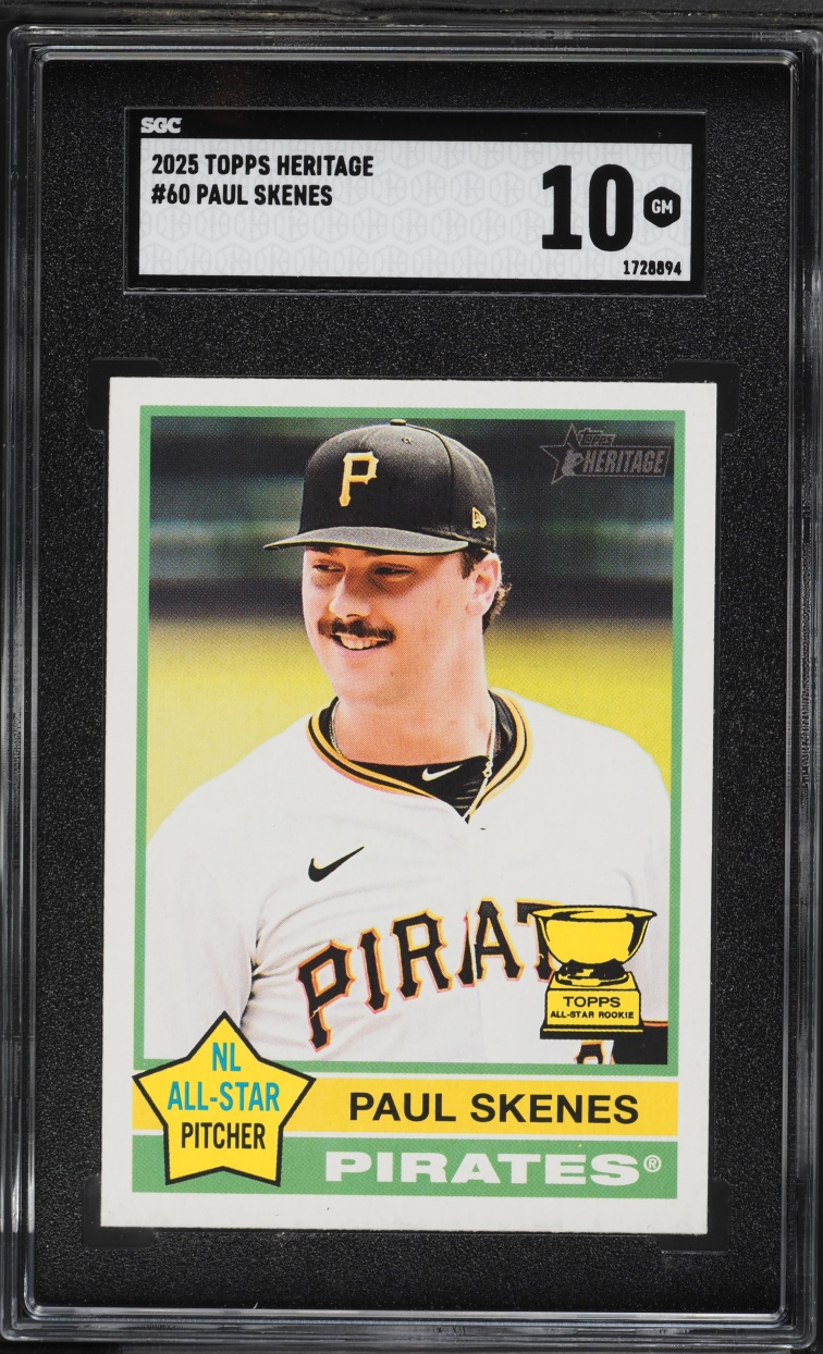 2025 Topps Heritage Paul Skenes #60 SGC 10 GEM MINT
