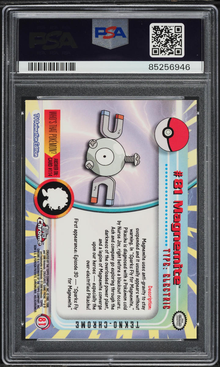 2000 Topps Chrome Pokemon Series 2 Tekno Magnemite #81 PSA 10 GEM MINT