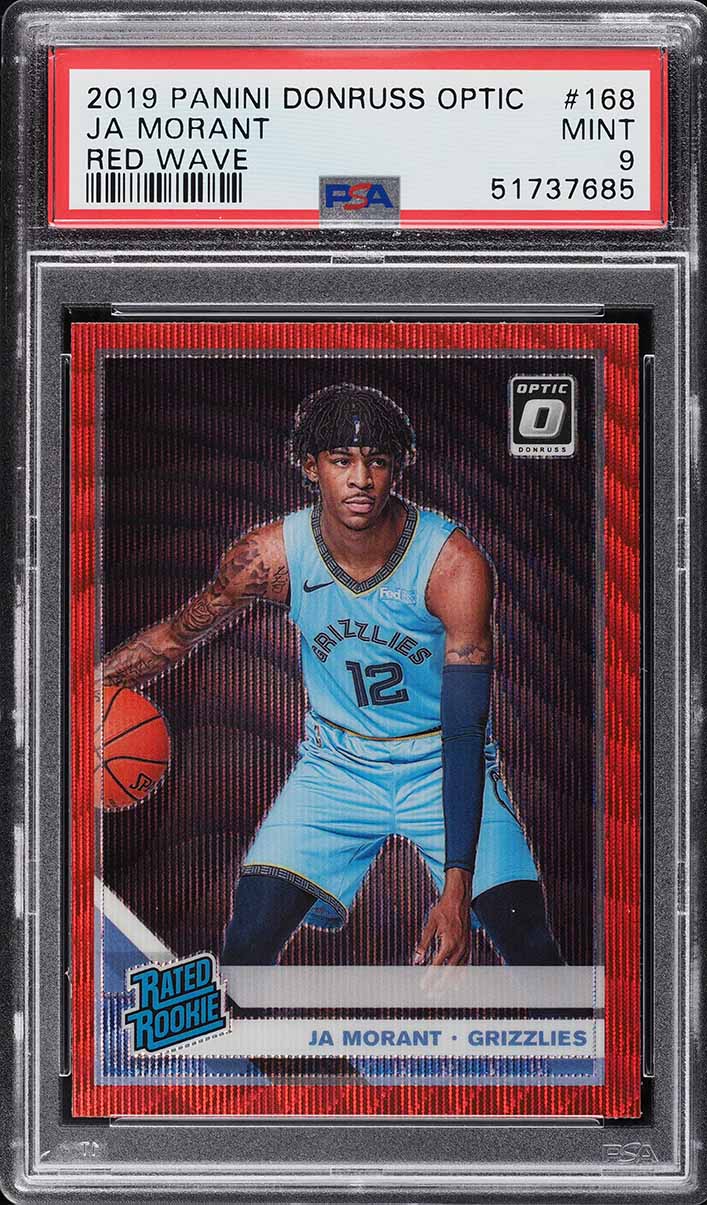 2019 Donruss Optic Red Wave Ja Morant ROOKIE #168 PSA 9 MINT