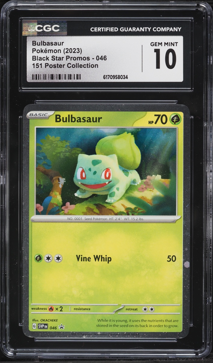 2023 Pokemon Scarlet & Violet Promo 151 Poster Collection Bulbasaur #46 CGC 10 GEM MINT