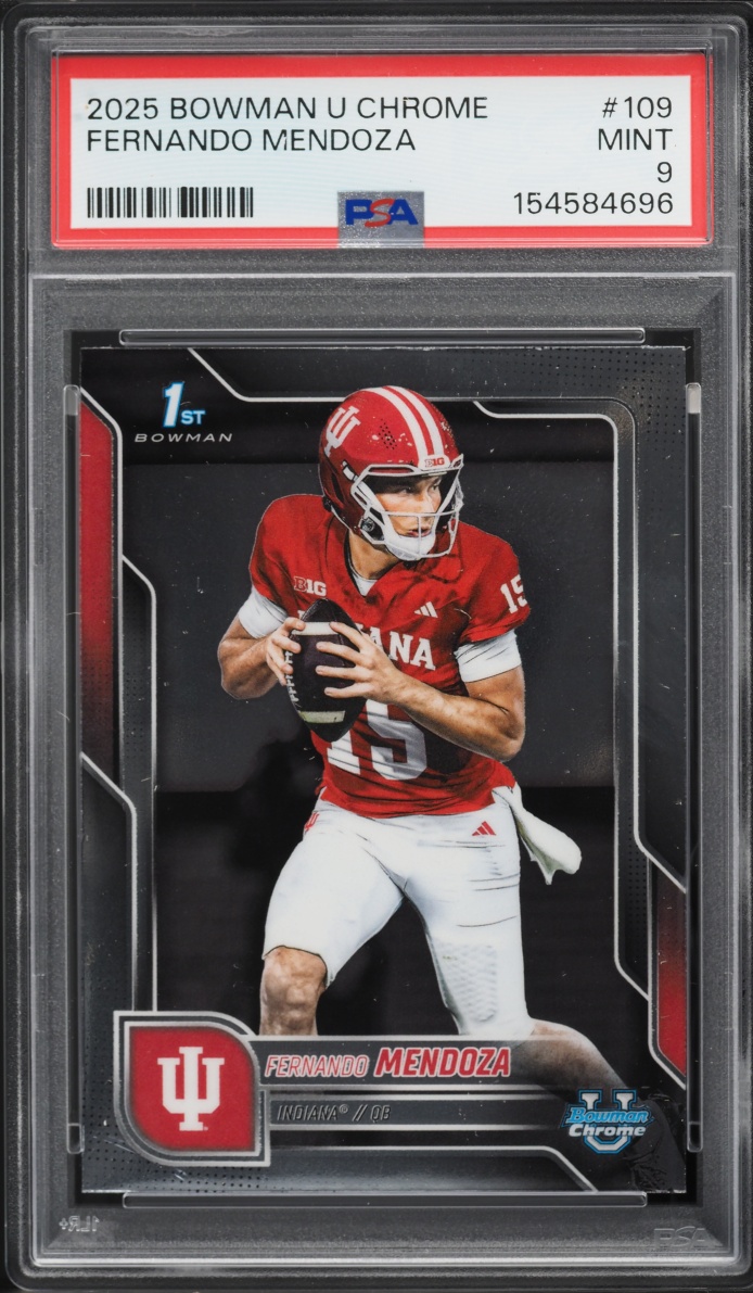 2025 Bowman Chrome University Fernando Mendoza ROOKIE #109 PSA 9 MINT