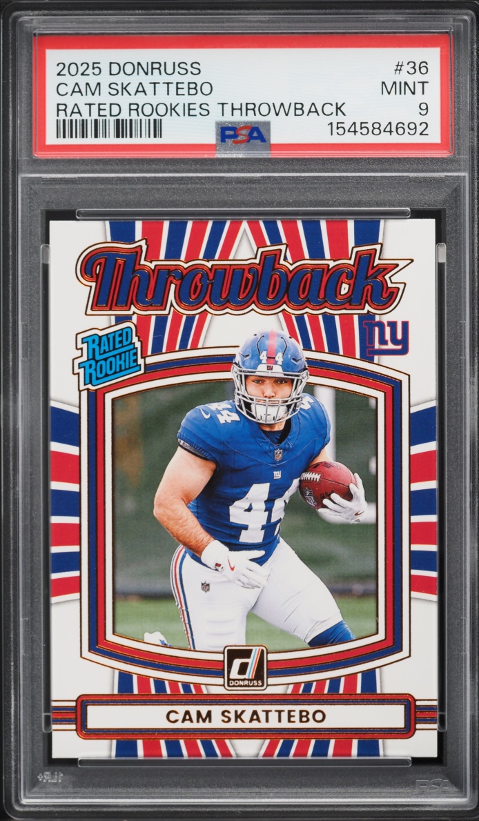 2025 Donruss Throwback Cam Skattebo ROOKIE #36 PSA 9 MINT