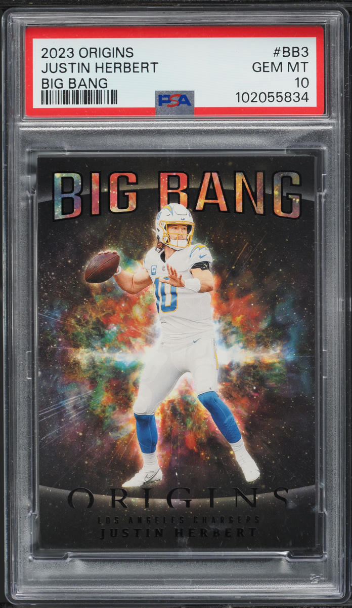 2023 Panini Origins Big Bang Justin Herbert #BB3 PSA 10 GEM MINT