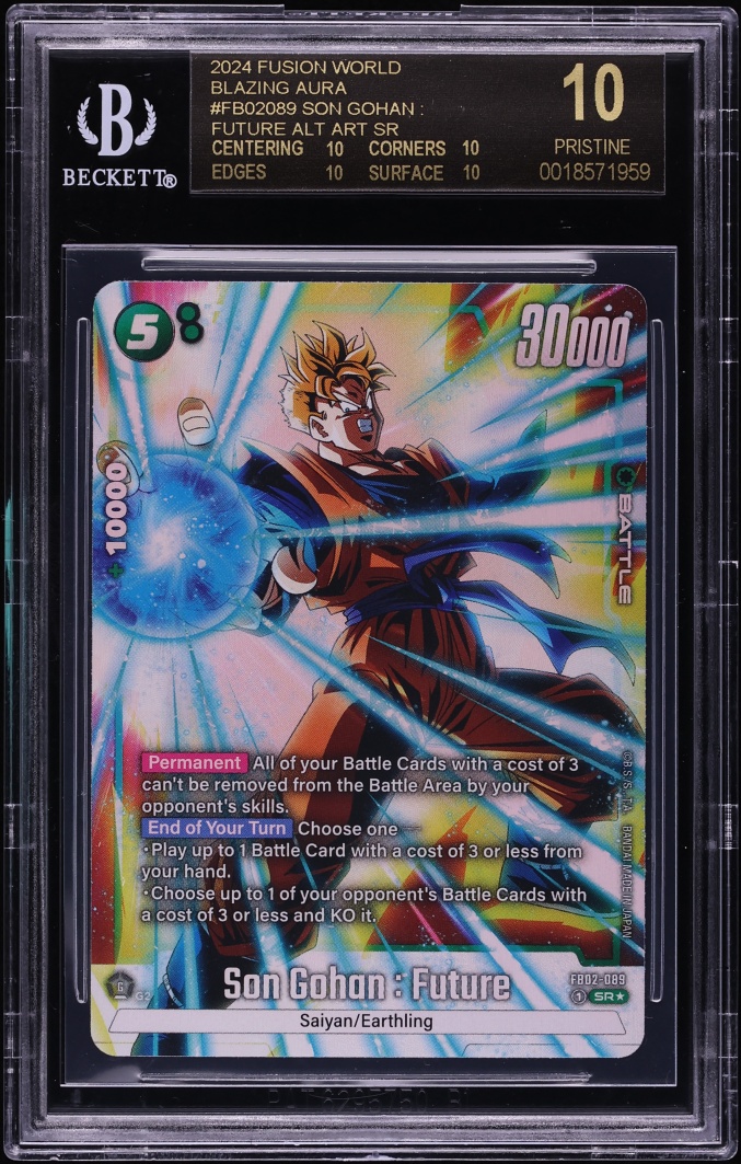 2024 #FB02-089 Son Gohan Future SR BGS 10 DBS Fusion World Blazing Aura Alt Art