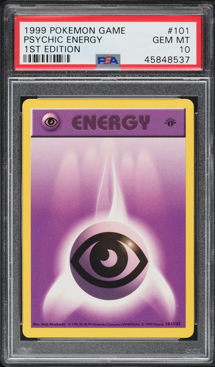 1999 Pokemon Base Set Shadowless 1st Edition Psychic Energy #101 PSA 10 GEM MINT