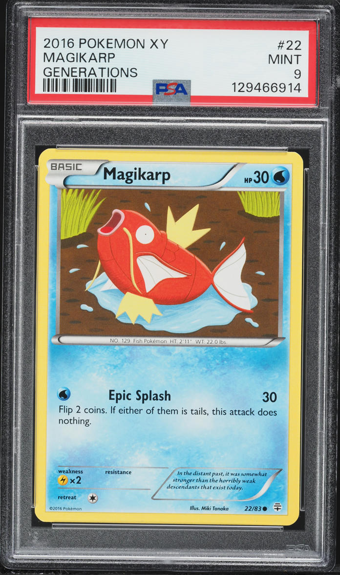 2016 Pokemon XY Generations Magikarp #22 PSA 9 MINT