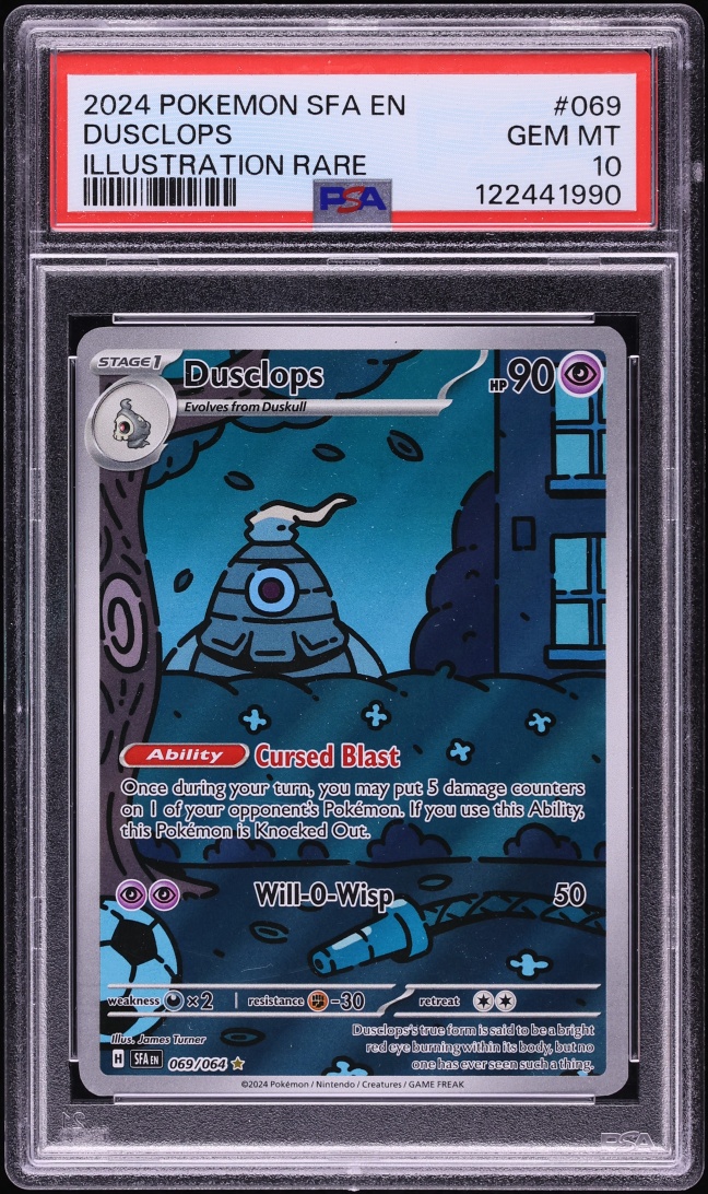 2024 Pokemon Scarlet & Violet Shrouded Fable IR Dusclops #69 PSA 10 GEM MINT