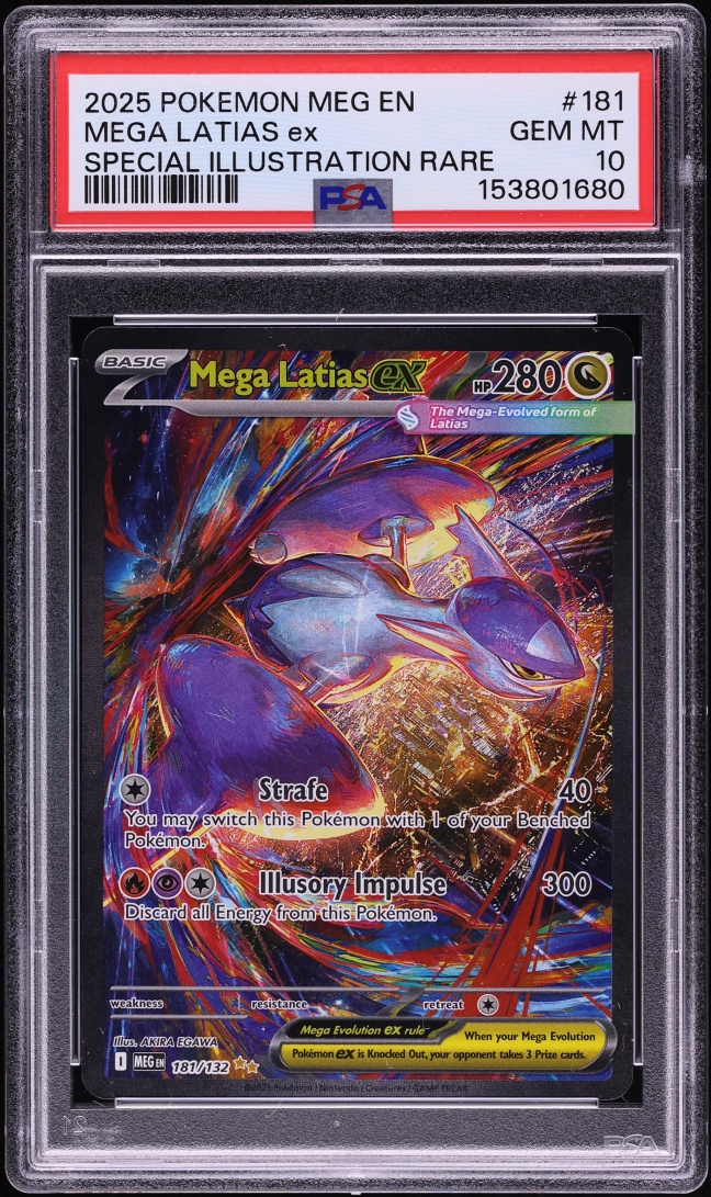 2025 Pokemon Mega Evolution SIR Mega Latias ex #181 PSA 10 GEM MINT