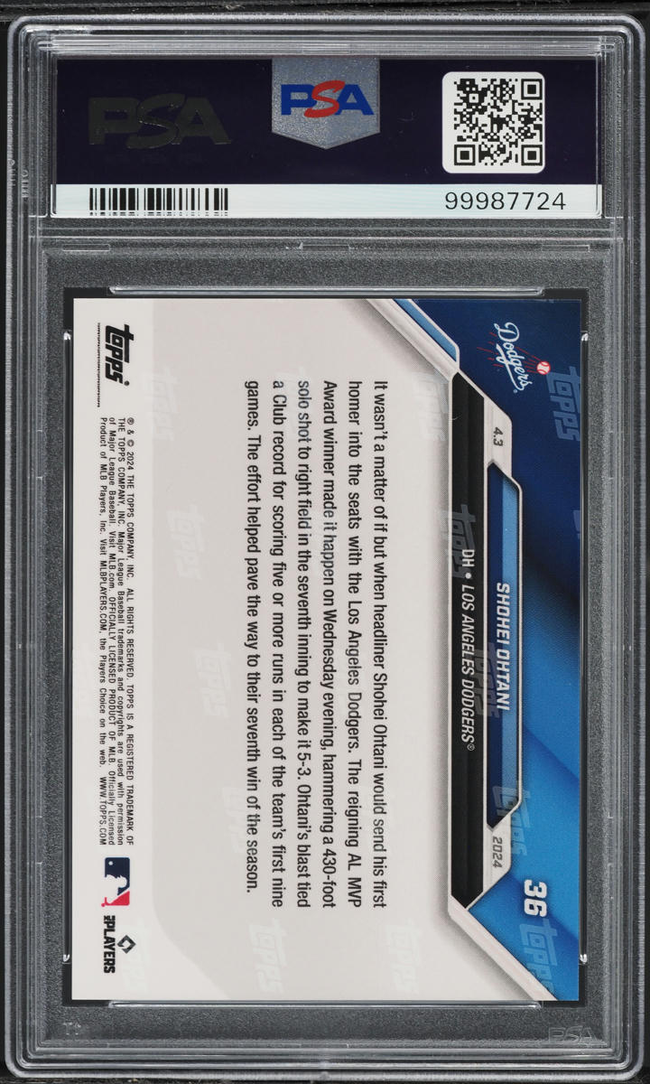 大谷翔平 2024 TOPPS BIG LEAGUE GEM MINT 10 2024 TOPPS NOW 763 SHOHEI OHTANI PSA GEM MINT 10 | eBay