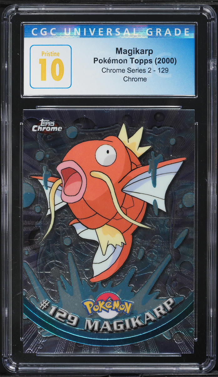 2000 Topps Chrome Pokemon Series 2 Chrome Magikarp #129 CGC 10 PRISTINE