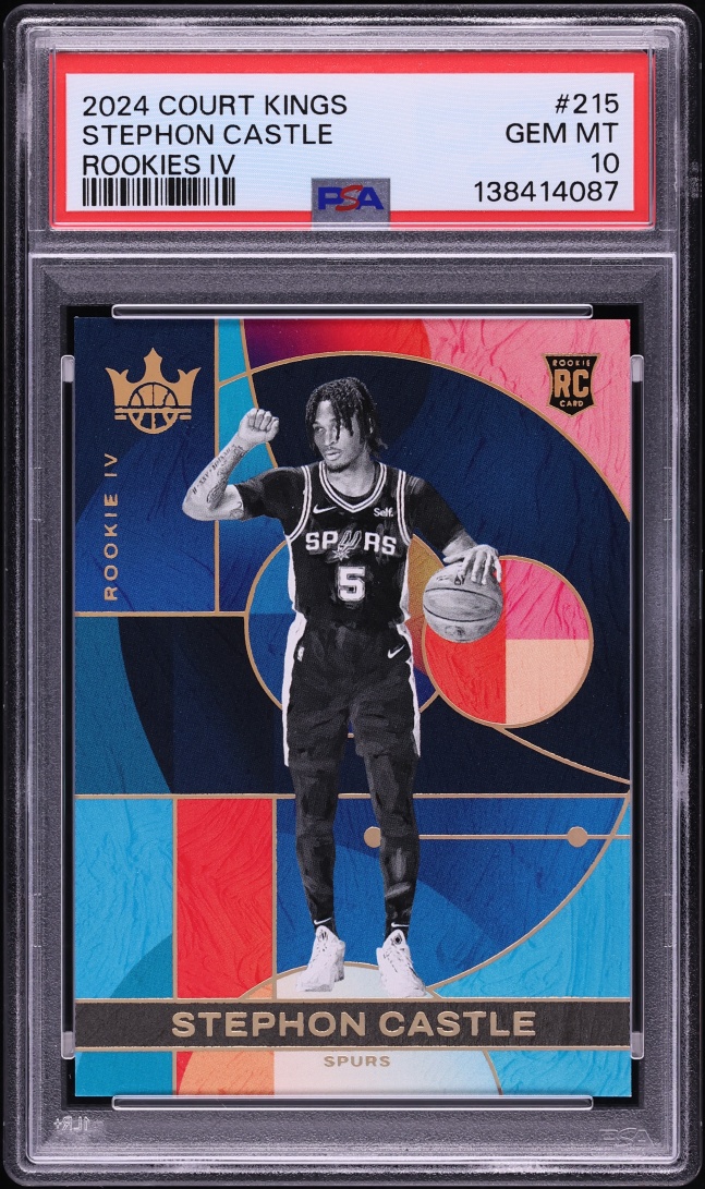 2024 Panini Court Kings IV Stephon Castle ROOKIE #215 PSA 10 GEM MINT - Photo 1