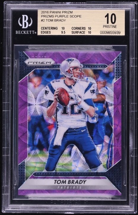 2016 Panini Prizm Purple Scope Tom Brady /99 #2 BGS 10 PRISTINE