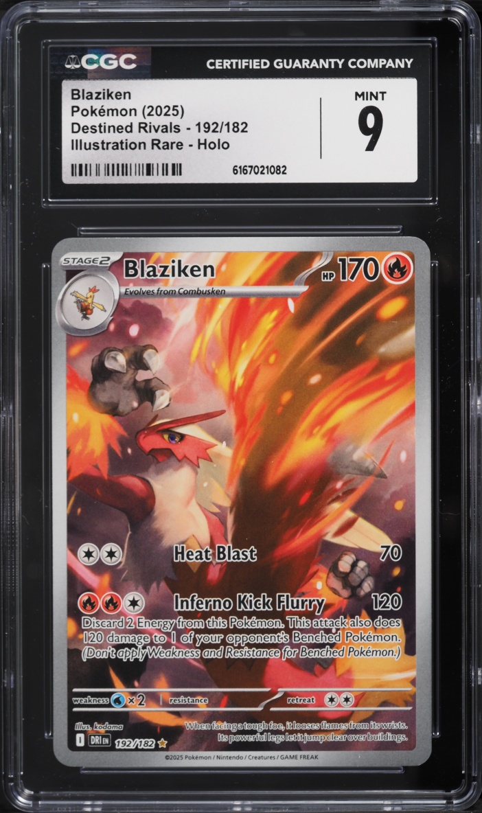 2025 Pokemon Scarlet & Violet Destined Rivals IR Blaziken #192 CGC 9 MINT