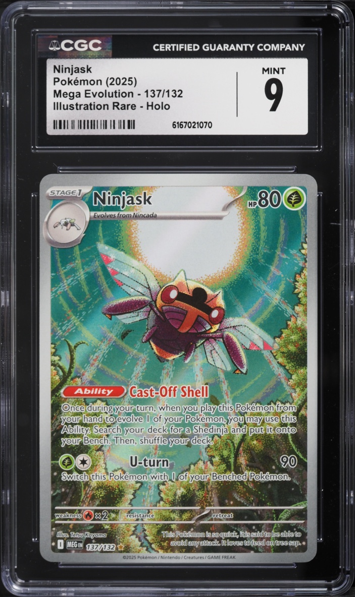 2025 Pokemon Mega Evolution IR Ninjask #137 CGC 9 MINT