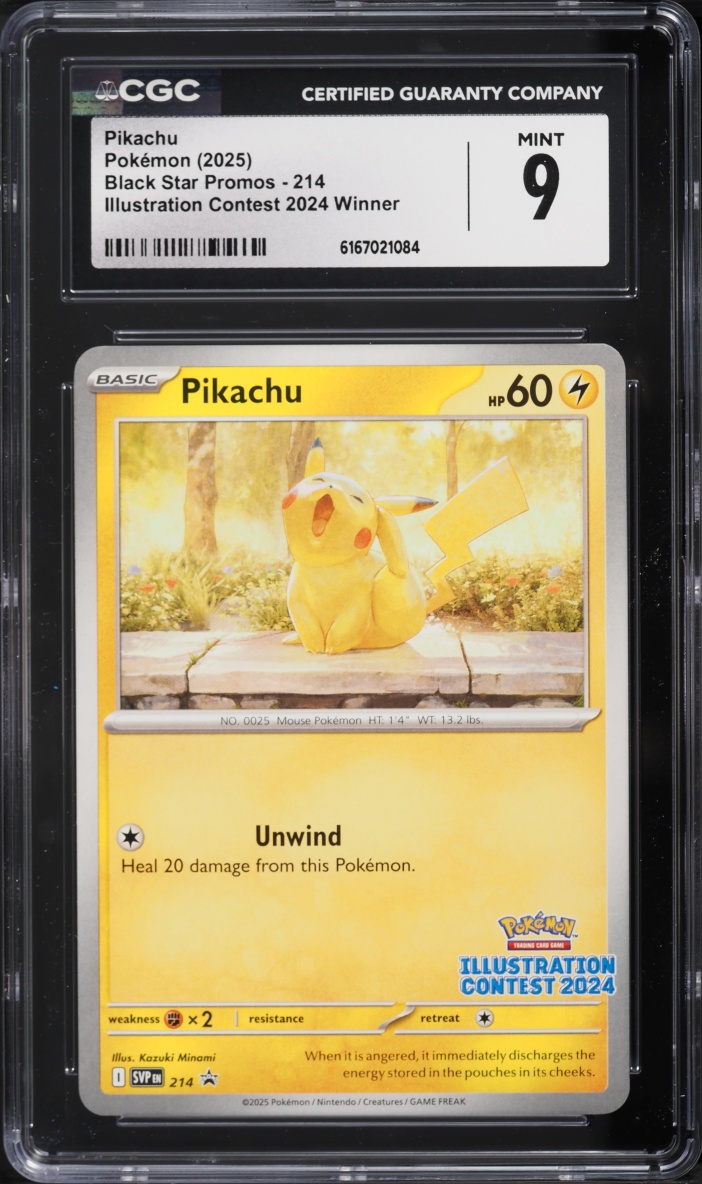 2025 Pokemon Scarlet & Violet Promo Illustration Contest Pikachu #214 CGC 9 MINT