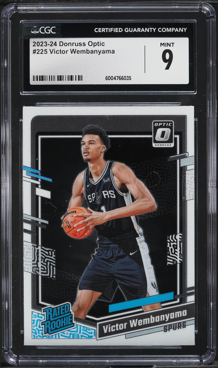 2023 Donruss Optic Victor Wembanyama ROOKIE #225 CGC 9 MINT