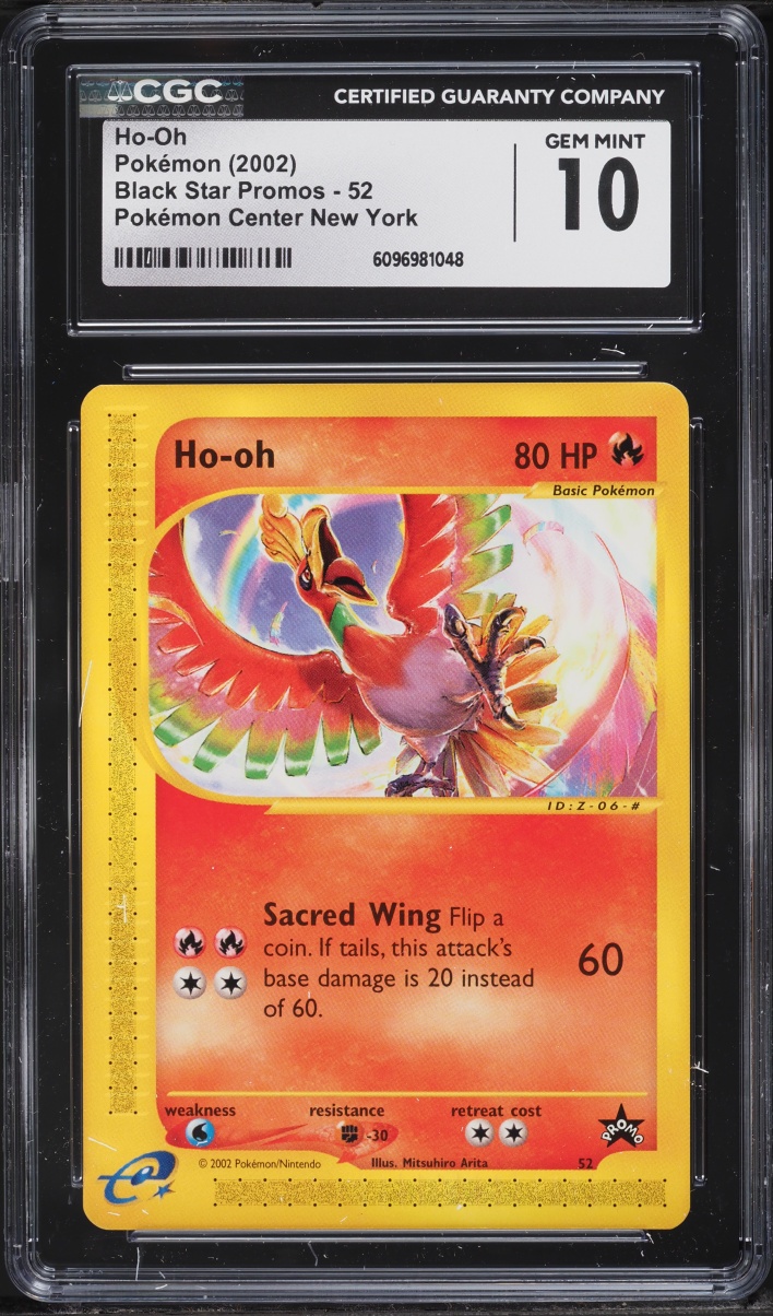 2002 Pokemon Promo Center New York Ho-Oh #52 CGC 10 GEM MINT
