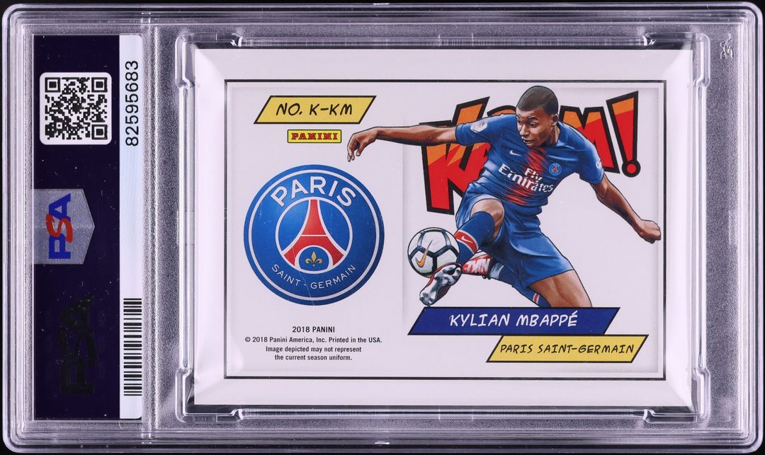 2018 Panini Kaboom! Kylian Mbappe ROOKIE #K-KM PSA 9 MINT