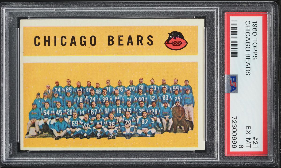1960 Topps Football Chicago Bears #21 PSA 6 EXMT