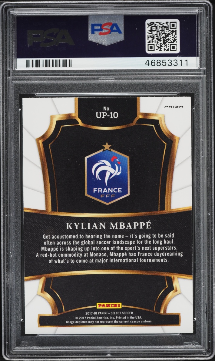 2017 Select Unlimited Potential Kylian Mbappe ROOKIE #UP-10 PSA 10 GEM MINT