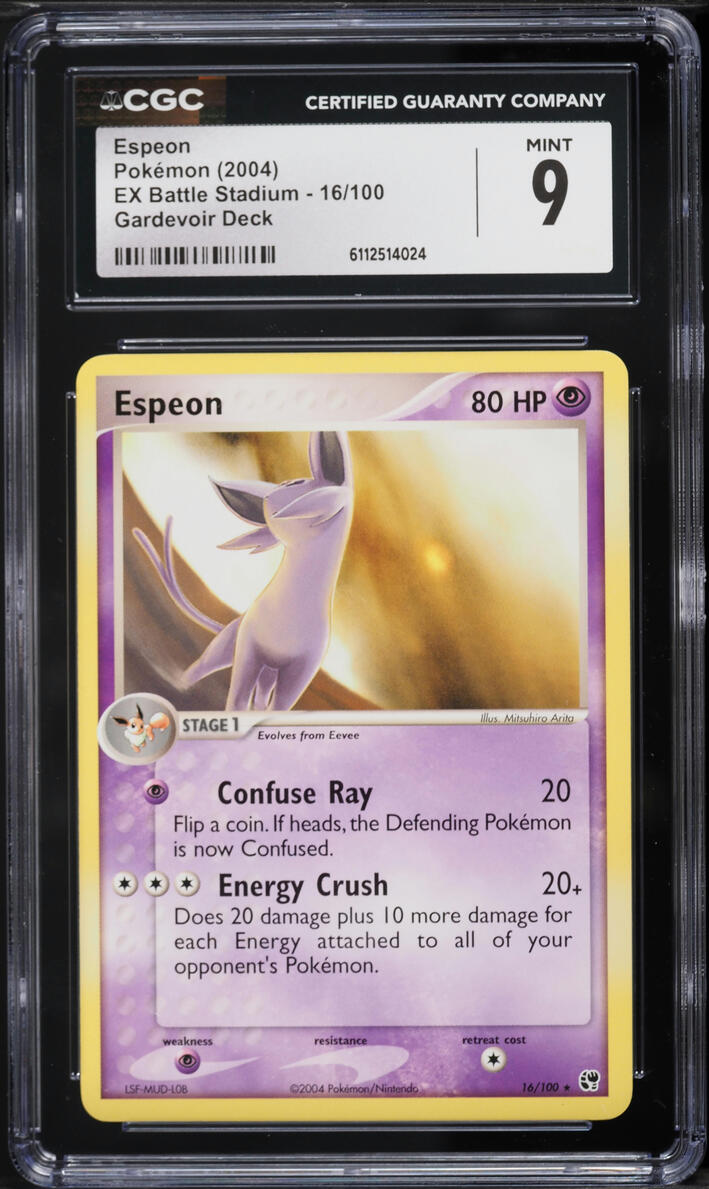 2004 Pokemon EX Battle Stadium Gardevoir Deck Espeon #16 CGC 9 MINT