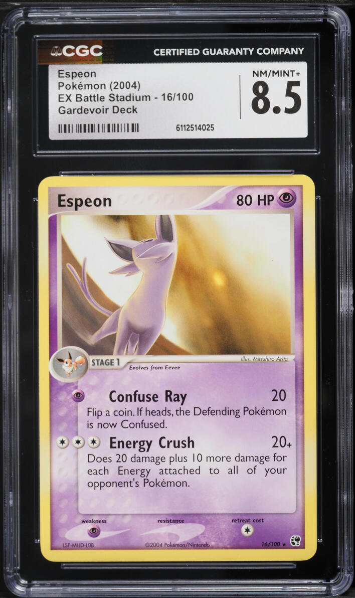 2004 Pokemon EX Battle Stadium Gardevoir Deck Espeon #16 CGC 8.5 NM-MT+