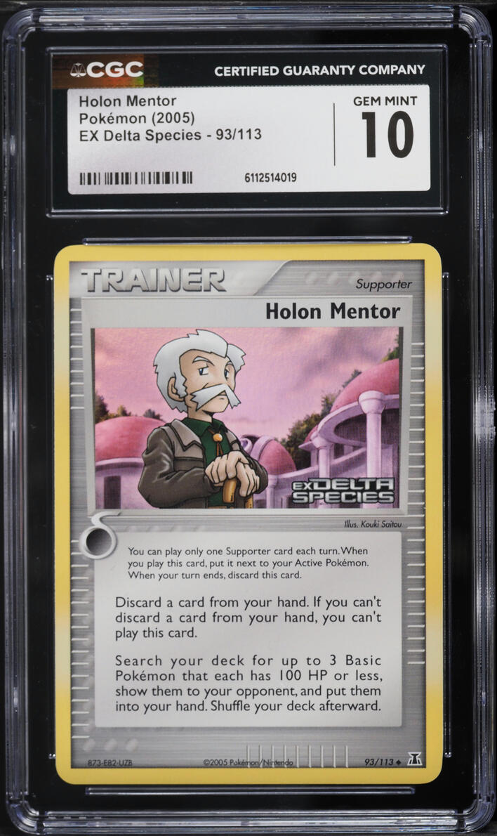 2005 Pokemon EX Delta Species Holon Mentor #93 CGC 10 GEM MINT