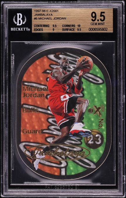 1997 Skybox E-X2001 Jambalaya Michael Jordan #6 BGS 9.5 GEM MINT