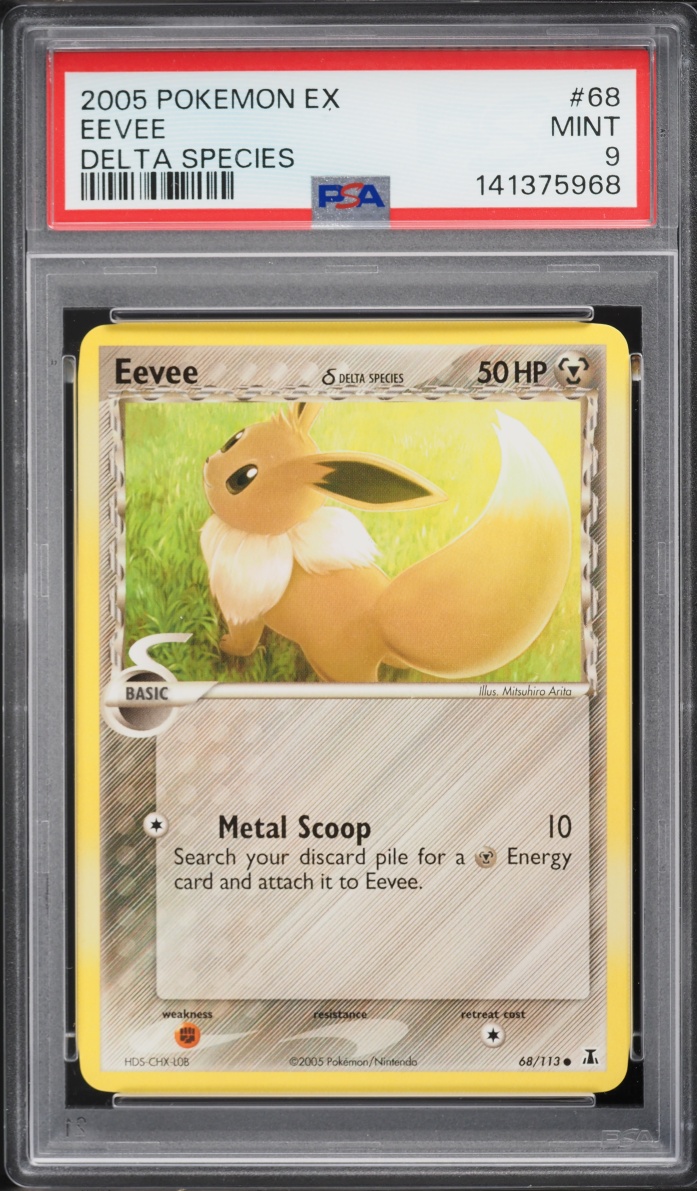 2005 Pokemon EX Delta Species Eevee #68 PSA 9 MINT