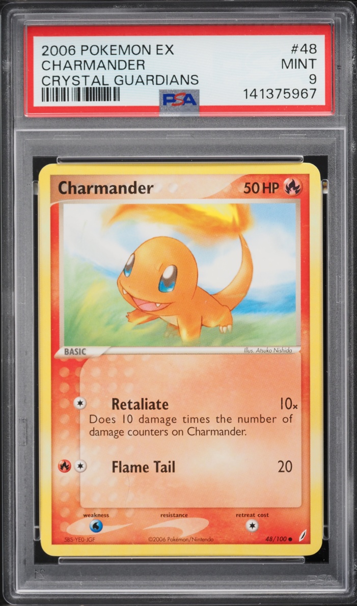 2006 Pokemon EX Crystal Guardians Charmander #48 PSA 9 MINT
