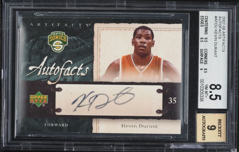 2007 Topps Chrome White Refractor Kevin Durant ROOKIE /99 #131 PSA