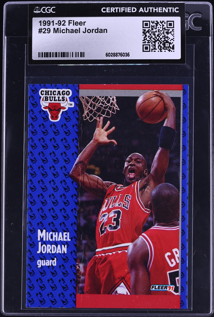 1991 Fleer Basketball Michael Jordan #29 CGC AUTH