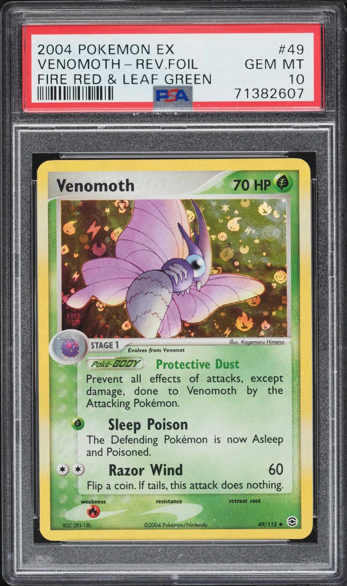 2004 Pokemon EX Fire Red & Leaf Green Reverse Holo Venomoth #49 PSA 10 GEM MINT