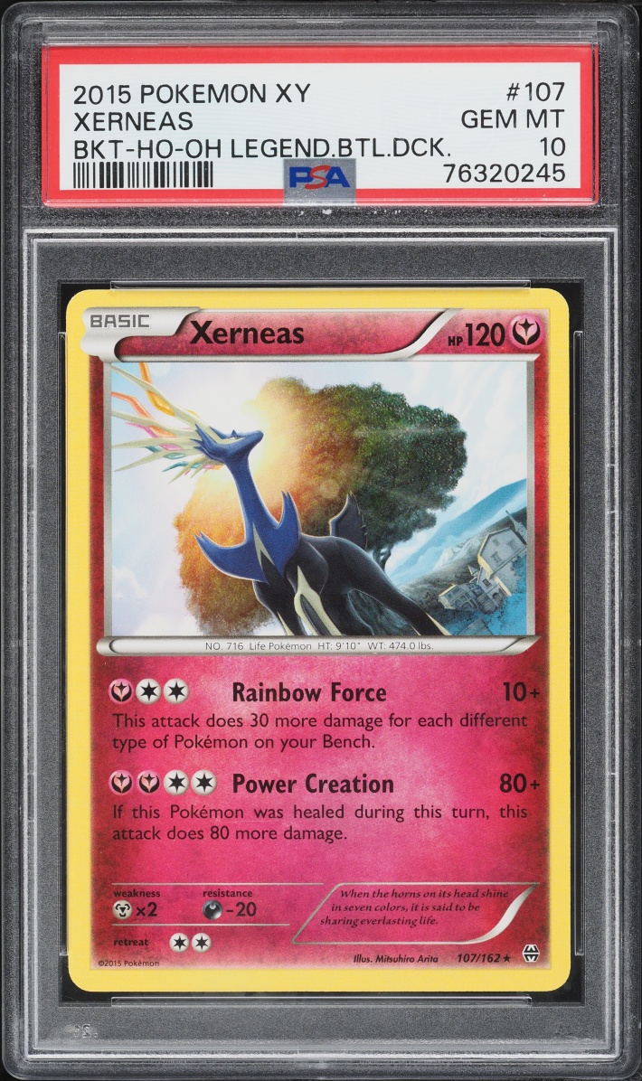 2015 Pokemon XY BREAKthrough Ho-Oh Legendary Battle Deck Xerneas #107 PSA 10 GEM MINT