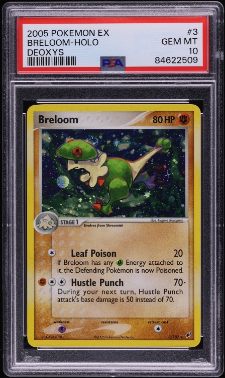 2005 Pokemon EX Deoxys Holo Breloom #3 PSA 10 GEM MINT