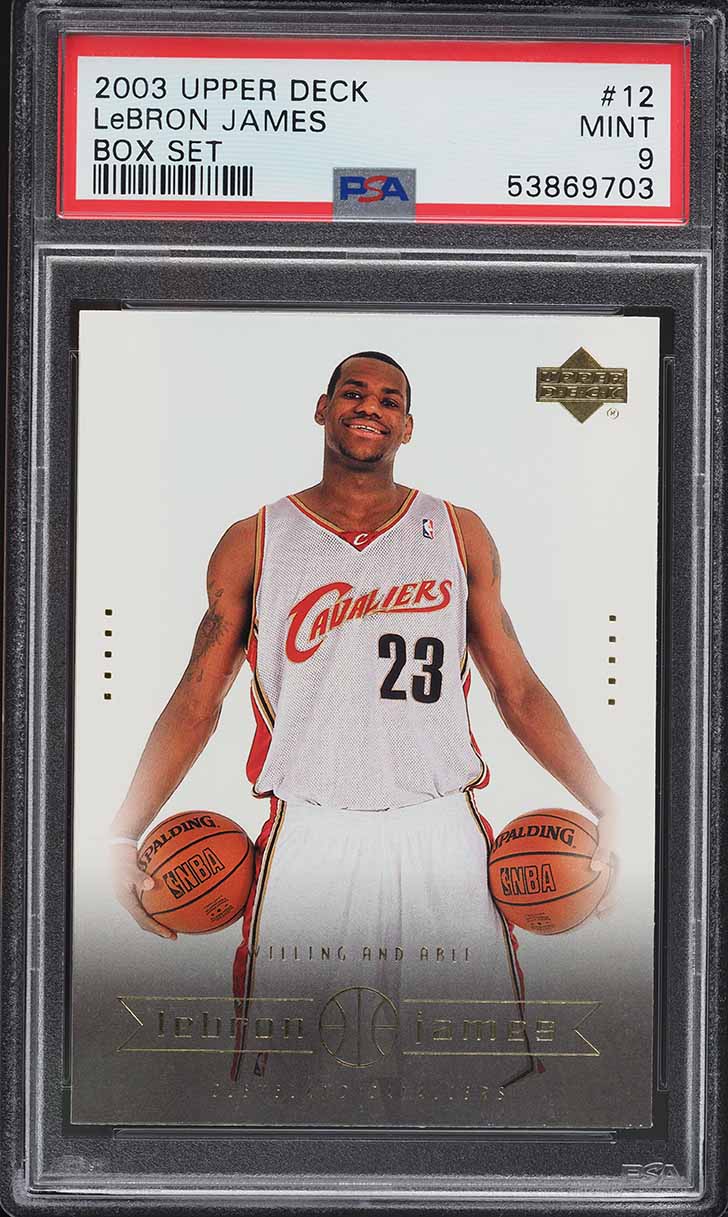 2003 Upper Deck Standing O Embossed LeBron James ROOKIE #85 BGS