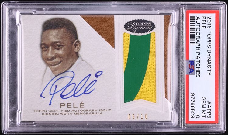 2016 Topps Dynasty Pele PATCH AUTO /10 #APP5 PSA 10 GEM MINT