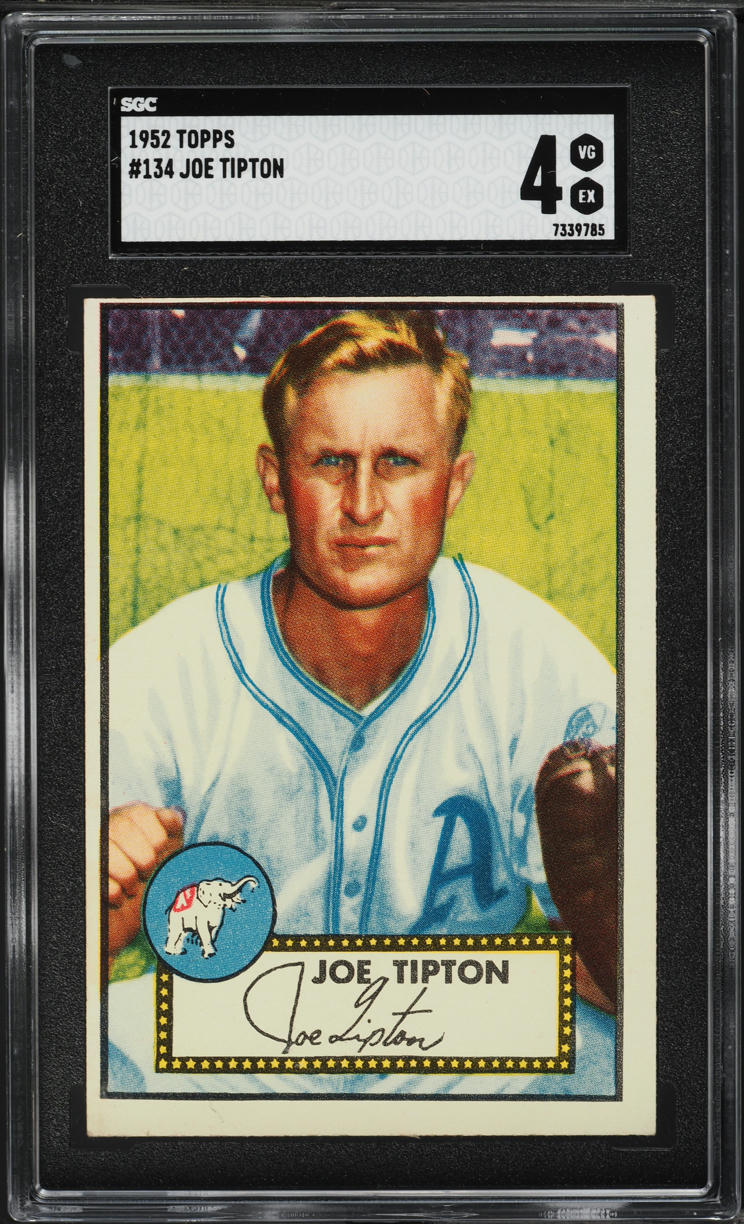 1952 Topps Joe Tipton #134 SGC 4 VGEX